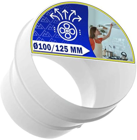 Adattatore Tubo Condizionatore Portatile per Tubo Flessibile Aria di Scarico Ø100/125 mm con Codice Originale 481281718049 - Garanzia di 10 Anni - MONTERAL
