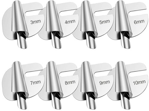 Jortmrd 8 Pièces Sewing Rolled Hemmer Foot Pied Ourlet Roulé Pied Presseur Reliure Pied Presseur Ourlet Rolled Hemmer Foot Pied de Biche Ourlet Roulotté pour Machine à Coudre (3mm-10mm)