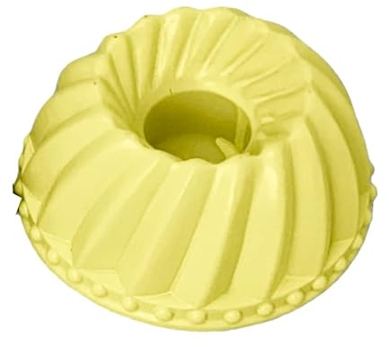 ZauberDeko Muffin Kerzenhalter Stabkerzenhalter Kuchen Gugelhupf Törtchen Blau Gelb Rosa Lila 8,5x8,5x4cm, Farbe:Gelb