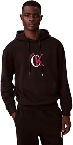 Calvin Klein Herren Ls Eu 350terry Graphic Hoodie Lv04re255g Sweatshirts
