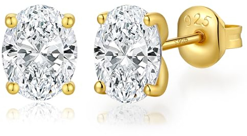 Ohrstecker 925 Sterling Silber Zirkonia Ohrringe für Damen Herren | Simulierte Diamant Ohrringe Stecker Hypoallergenes 5-8mm