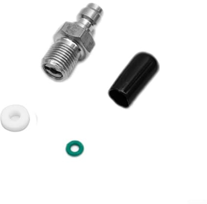 Edelstahl PCP | 8 mm Schnellverbindungs-Füllnippel | Einweg-Fullkupplung | für HPA/N2-System 300 bar bewertetes Ersatzset | mit O-Ring (1/8BSPP)