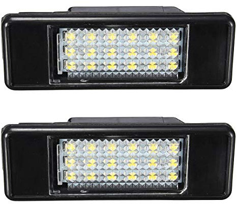 Kennzeichenbeleuchtung 2x Auto Hinten 18 LED SMD Lizenz Nummer Platte Licht Lampe 6000K Passend for Peugeot 106 207 307 308 406 407 Passend for CITROEN C3 C4 C5 C6 C8 Nummernschildbeleuchtung