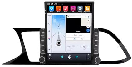 Android 13 Double DIN Bluetooth Radio de Coche 9.7 Pantalla táctil para Seat Leon 3 2012-2020 con Cámara Trasera/Navegación GPS/WiFi/FM Am RDS/Mandos Volante/Cooling Fan/Reproductor Multimedia(S200