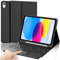 SENGBIRCH Hülle für iPad 11. Gen A16 11 mit Trackpad Keyboard - QWERTZ Deutsche Touchpad Tastatur, Kabellose Abnehmbare Folio Keyboard Hülle für iPad 10. Generation, Schwarz