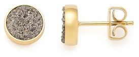 JEWELS BY LEONARDO Ohrringe Odelle • 1 Paar Ohr-Stecker aus goldfarbenem Edelstahl • braun funkelnder Achat-Stein • Schmuck Geschenk für Frauen • 025208
