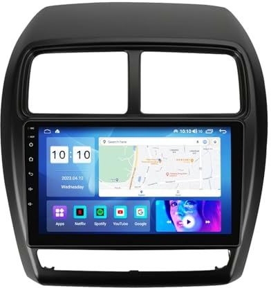 XEILLO Auto Navigationssystem Für Mitsubishi ASX 2016 2017 2018 2019 2020,Android Großbildschirm GPS Mit Großem Zentralen Bedienfeld Und Integriertem Bluetooth Radio