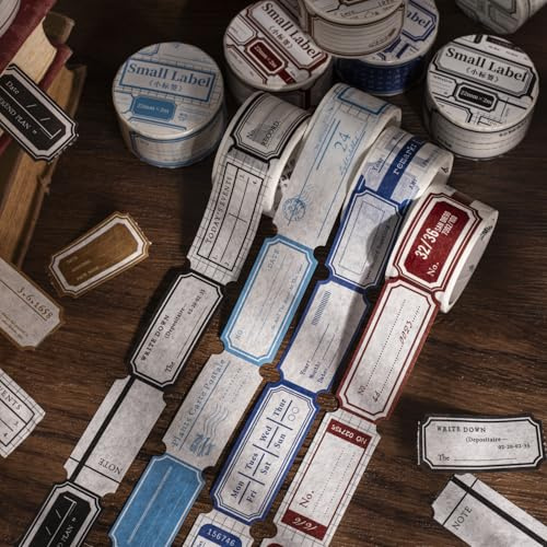 6 Rolls Label Journaling, adesivi decorativi per bullet journal, album fotografici, telefoni mobili (Small Label)