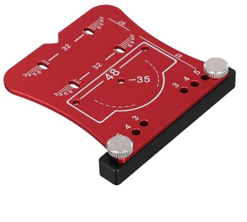 Gabarit de perçage de charnière de 35 mm avec localisateur de poinçon et cadre de limitation pour le travail du bois sur le bois, le contreplaqué et le placage fabriqué en alliage d'aluminium de