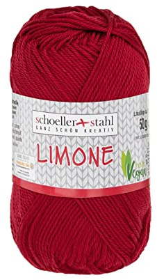 Limone Schoeller + Stahl 100 % Baumwolle 50 g Farbe 078-rubin