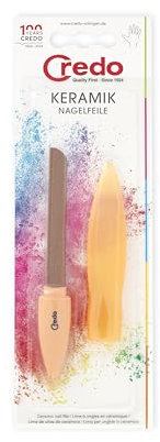 CREDO Keramik-Nagelfeile Apricot, 3 Feilflächen