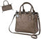 Bull+Hunt Damen Tasche Beige Reißverschluss Falttasche Jackie Leder 10.63 x 9.84 x 5.91 inches Retro Hobo Minimalistisch