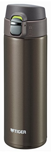 Tiger Mini thermos en acier inoxydable Thermos léger à bouton 0,48 l Marron MMJ-A048-TV