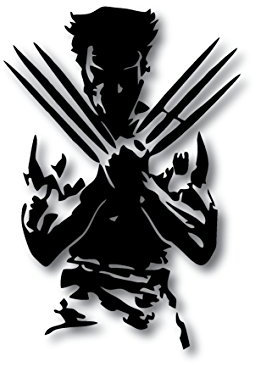 Wolverine macbook sticker - decals for macbook - black vinyl/best stickers/vintage/moustache/hipster - movie stickers