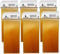 DERMAWAX 6 x 100 ml Cartouches Roll-On Miel - Cire Chaude Épilation Douce, Peaux Sensibles, Jambes, Aisselles, Bras, Dos, Poitrine, Made in Italy (100 ml (Lot de 6), Miel)