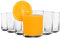 Argon Tableware Classic Whisky Glasses - Modern Gift Short Tumbler Glass Whiskey Water Juice - 280ml - Pack of 6