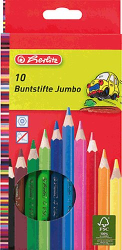 Herlitz 10795276 Bleistift Farbe – Buntstifte (Holz, mehrfarbig)
