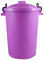 Easy Shopping 85 Litre 85L Extra Large Colour Plastic Dustbin Garden Bin Clip on Locking Lid Heavy Duty for Rubbish Recycle Waste Animal Feed Storage Unit (1, Purple)