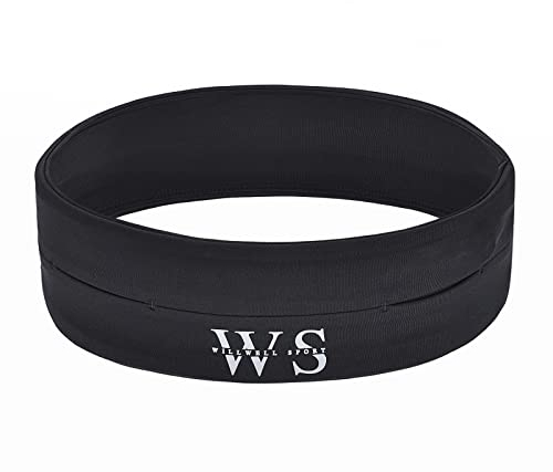 Laufgürtel - Hüfttasche, Sportgürtel mit Taschen,Trinkgürtel. Ideal zum Herumtragen von Schlüsseln, Handys, Karten und Bargeld. Für Männer und Frauen (Large32''-35''Waist)