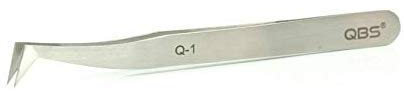 QBS® Lightweight Stainless Steel Anti Magnetic Tweezers For Eyelash Extensions (Q-1, Volume)