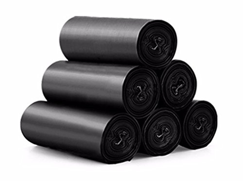 100Liners Trash Bin Liners Bags Heavy Duty Recycled Refuse Sacks for Kitchen Bathroom 9-14L Dustbin 100 Liners Black