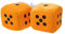 Lergo 1 Paar Fuzzy Dice Dots Rückspiegel Aufhänger Dekoration Auto Styling Zubehör