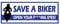 Landing Designs Save a Biker Think Biker Decal - Sticker - Wall - Car - Van - Laptop - Bike 200mm x 75mm