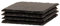 BigDean Schiefer Untersetzer Set 4 teilig 10x10 cm quadratische Tisch-Untersetzer Servierplatten - 4 Gummifüße zum Schutz