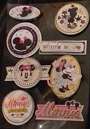 Dazzle Glitter Tattoos 8 x Minnie Mouse Aufkleber ca. 3,8 x 3,8 cm für Kartengestaltung