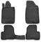 OMAC Gummimatten Fußmatten kompatibel mit Peugeot 206 1998-2009 TPE Automatten Schwarz 4X