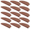 15er Set StickandShine Stufenmatte in braun halbrund für Treppenstufen, Treppenstufenmatte zum aufkleben
