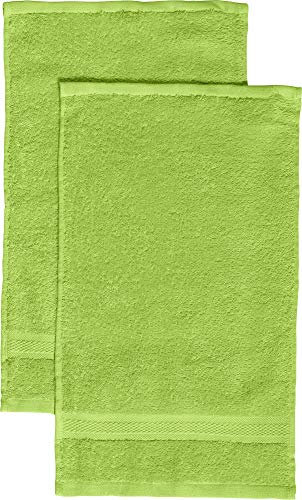 REDBEST Gästetuch 2er-Pack Chicago apfelgrün Größe 30x50 cm - saugstark, strapazierfähig, ideal für Reisen, Sport (weitere Farben)