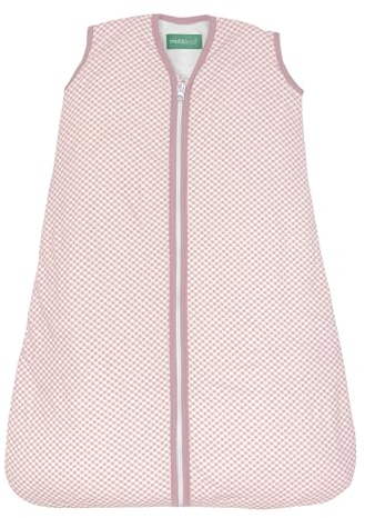 molis&co - Gigoteuse pour bébé - Gigoteuse Bébé Tog 1-100% Coton (Oeko-TEX) - Changement de Couche à accès à Zip Facile - Turbulette pour Bébé, Fille Garçon - Vichy Pink (6 à 18 Mois)