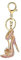 WANLIAN Porte-clés de strass de talons hauts de fleur, porte-clés de sandales étincelantes, pendentif de anneau de Clé, de charme d'alliage de cristal étincelant (Rose)