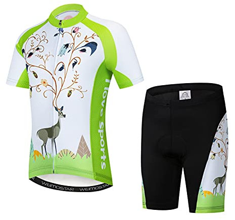 Radtrikot Shorts Set gepolstert Kinder Fahrrad Top Anzug Kinder Fahrrad MTB Shirt Boy Girl Mountain Road Kleidung Short Racing Reitstrumpfhose L.