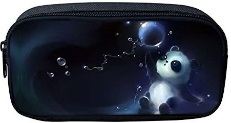 Showudesigns Panda Federmäppchen Kindergarten Vorschule Kind Stifttasche Schulbedarf Schreibwaren Aufbewahrungstasche schwarz