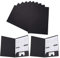 Präsentationsmappe a4 aus 350g/m² Kraftpapier Dokumentenmappe a4 Mappe mit Taschen a4 Papier Urkundenmappe a4 Sammelmappe a4 fur Buro Konferenz Business, 310 x 220mm (12, Schwarz)