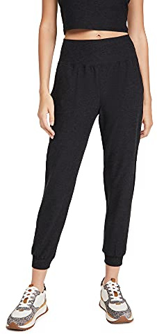 Beyond Yoga Women's Spacedye Midi Joggers, Darkest Night, Black, M