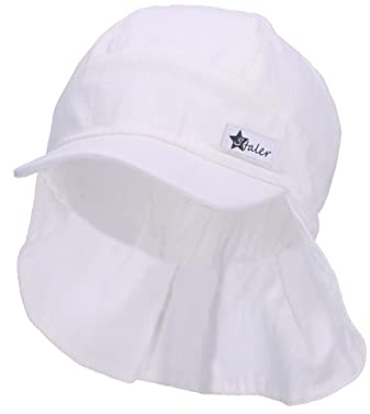 Sterntaler Unisex Kinder Schirmm.nacken Leinencharakter Kindermütze, Ecru, 47 EU