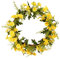 Künstliche Blattpflanze Frühlingsdekoration Haustür Kunststoff Frontkranz Kranz Wohnkultur Künstliche Thuja (Yellow, One Size)