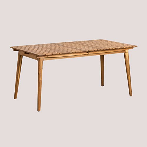 SKLUM Rechteckiger Gartentisch 160-210x90 cm ausziehbar aus Tenay-Akazienholz -