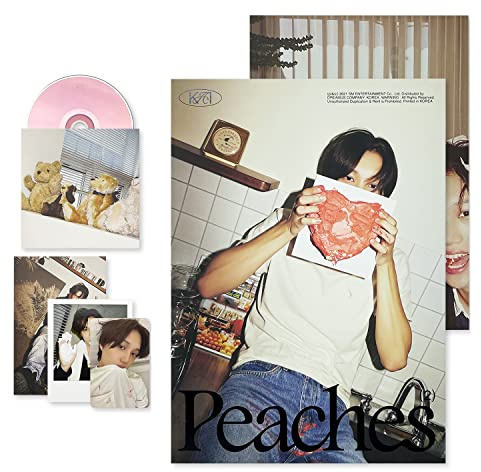 EXO KAI - 2nd Mini Album [Peaches] (Kisses Ver.) Photobook + CD-R + Post Card + Folded Poster + Photo Card + Polaroid + 2 Extra Photocards