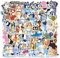 50 Stück Cartoon Bluey Sticker Kinder Set,Cute Bluey Sticker Jungen Mädchen Wasserfeste Vinyl Aufkleber für Skateboard Laptop Koffer Helm Motorrad Auto Fahrrad Handy,Kindergeburtstag Party deko