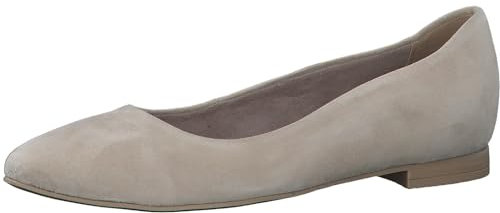 Tamaris Damen Ballerinas Leder Blockabsatz; TAUPE/beige; 37 EU