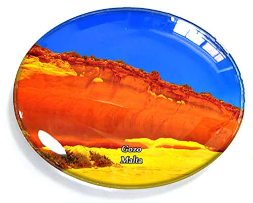 Gozo Malta Magnet für Kühlschrank, Gefrierschrank, Souvenir, Dekorationen, oval, Kristallmagnet, Küche, Whiteboard