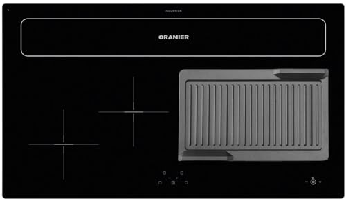Oranier FlexX-Induktion KXI 1092 - rahmenloses Induktionskochfeld 90 cm mit Abluft-Umluft Kochfeldabzug & gerillte Grillplatte