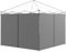 Outsunny Gazebo Side Panels with Zipped Doors, for 3x3 m or 3x6 m Pop Up Gazebo, 2 Pack Sides Replacement, Light Grey