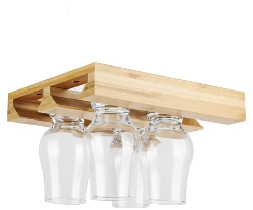 XUWAIDSGN Wine Glass Racks Whiskey Glass Holder Whiskey Storage Container Storage Hanger Organizer Hanging Whiskey Glass Holder Shelf for Whisky Tasting Glassware Kitchen and Bar cabinet