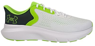 Under Armour Charged Rogue 5 Runners para Hombre, Blanco Negro Hyper Green, 42 EU