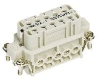 09200102814 Harting Han 10A Buchseneinsatz (F) Schraubanschluss, 10-polig+PE 250V, 16A - 1 Stück